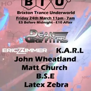 Matt Church at Brixton Trance Underworld, Club 414, 24th March 2017